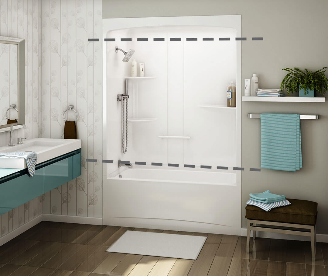 MAAX Sectional Tub Shower