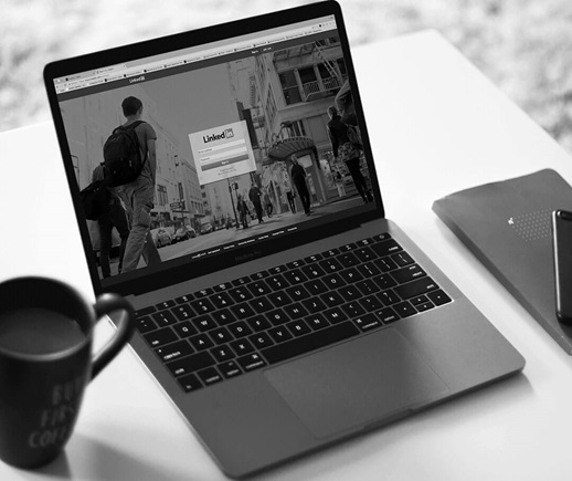 Laptop and a teacup