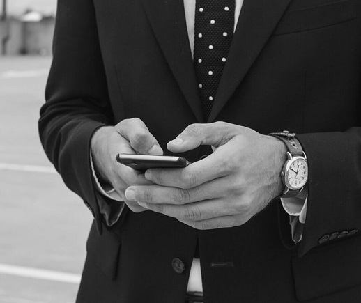A man holding a mobile