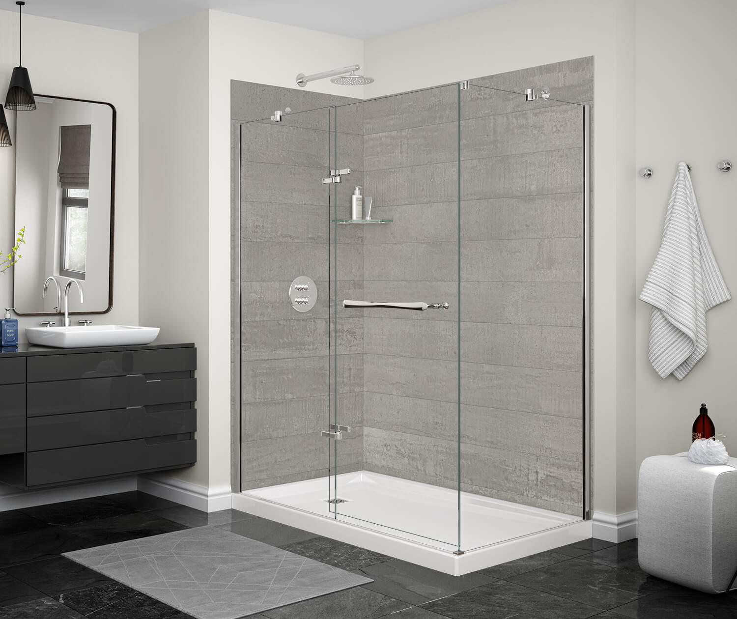 MAAX Factory Rough Corner Shower