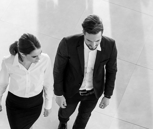 A man and a woman at work