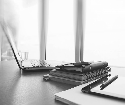 Laptop and some notepads