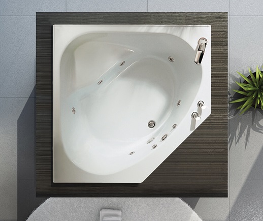 MAAX Tandem Corner White Bathtub
