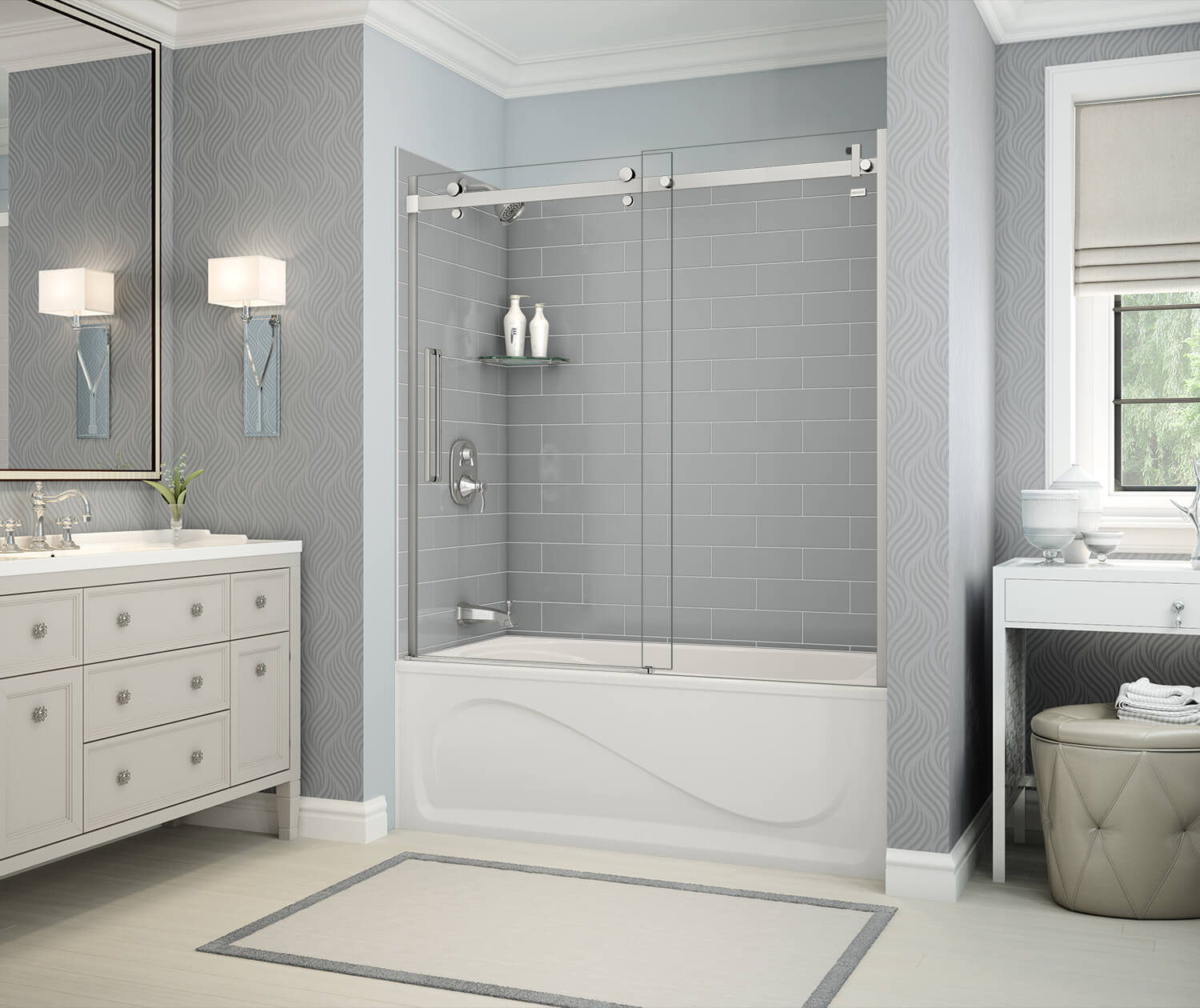 MAAX Utile Ash Gray Tub Shower