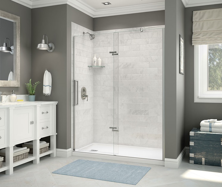 MAAX Utile Marble Carrara Wall Shower