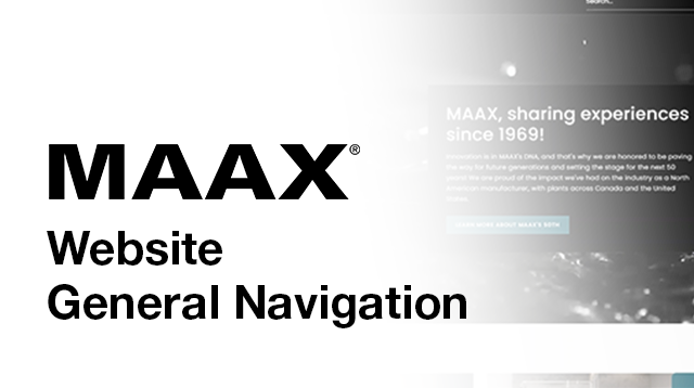 Maax Website General Navigation Maax Website General Navigation